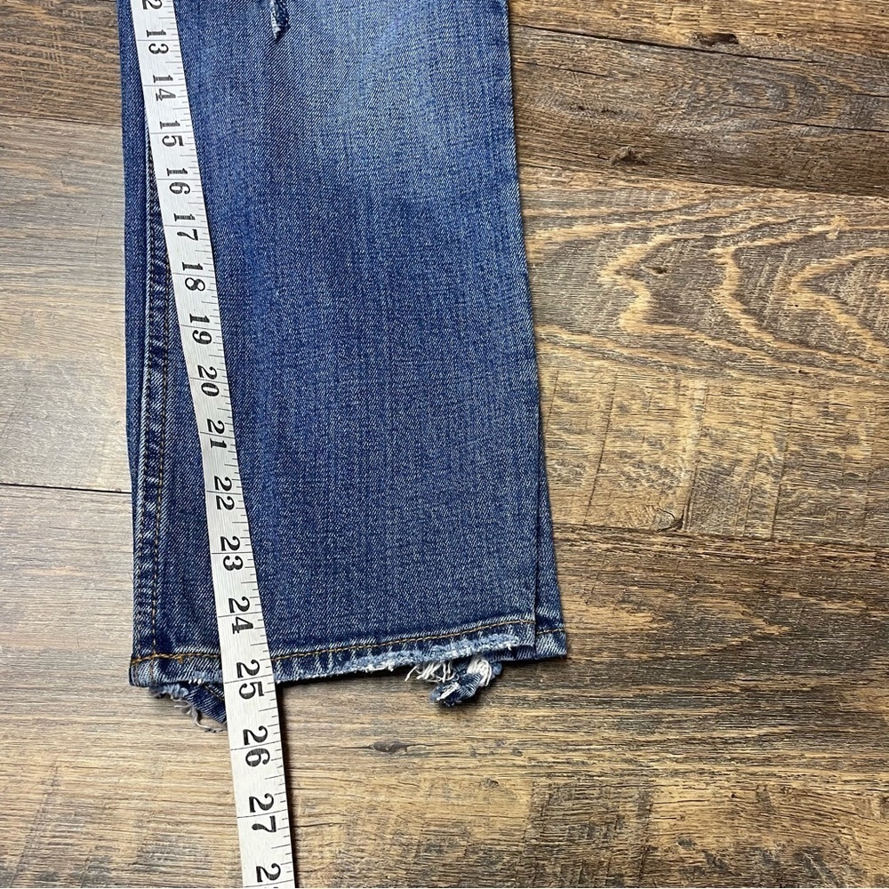 Abercrombie & Fitch Ultra High Rise Ankle Straight Distressed Curve Love 25/0S - Picture 8 of 10